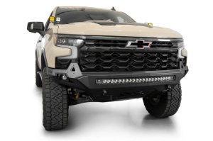 Chevrolet Silverado 1500 ZR2 Bumper - Front - Addictive Desert Designs - Stealth Fighter - Hammer Black - `25-`26
